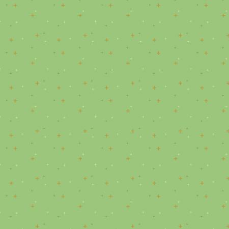 Riley Blake Sparkler metallic quilting cotton fabric in Riley Green