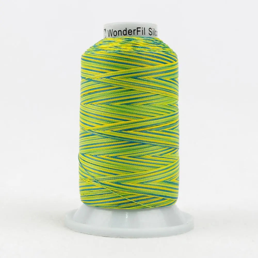 SCM22 - Silco™ 35wt Cotton Blue Yellow Green Thread WonderFil USA