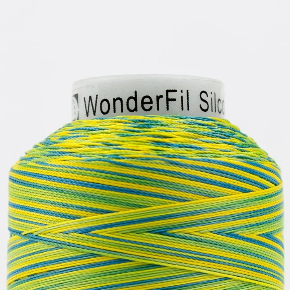 SCM22 - Silco™ 35wt Cotton Blue Yellow Green Thread WonderFil USA