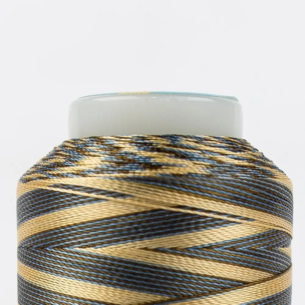 SD08 - Mirage™ 30wt Rayon Blue Brown Thread WonderFil USA