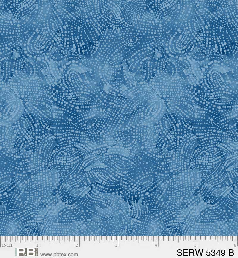 Blue Blizzard Serenity Cotton Wideback Fabric per yard