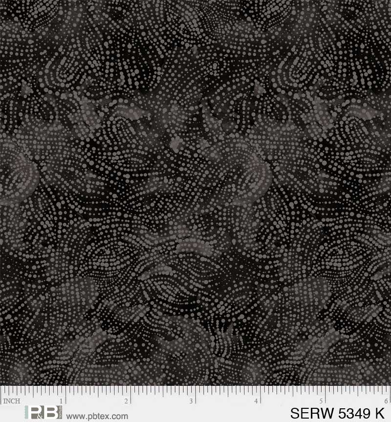 Black Serenity Cotton Wideback Fabric per yard