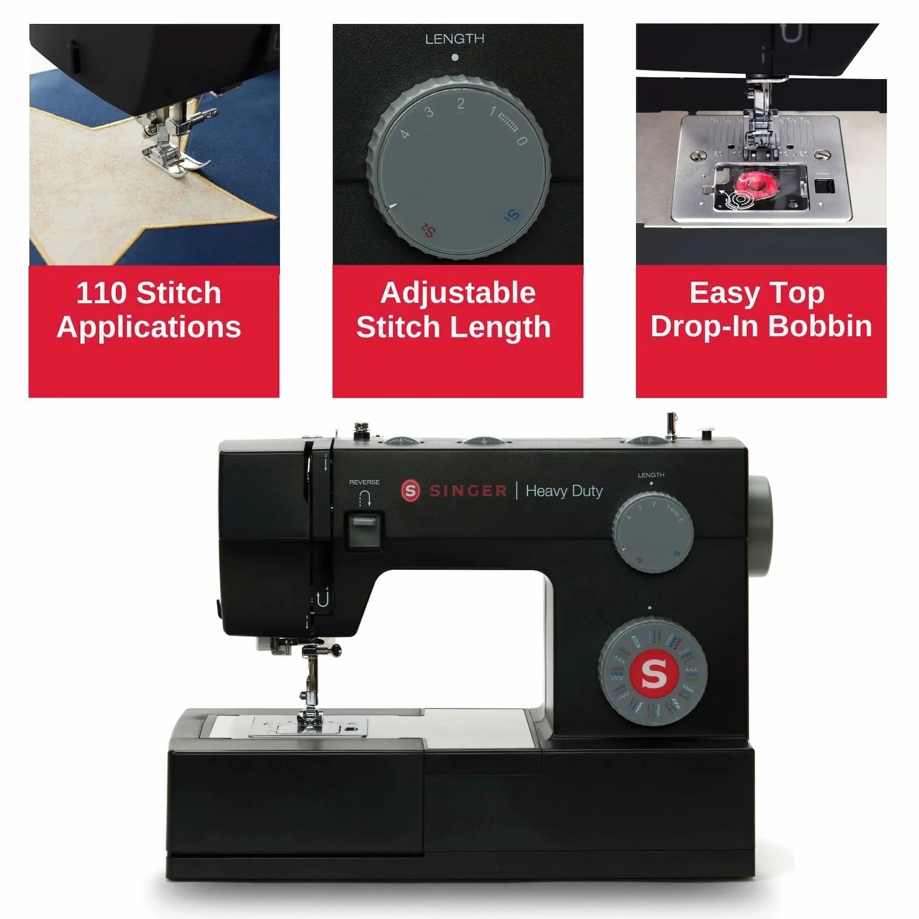 SINGER® Heavy Duty 4432 Black Sewing Machine - Special Edition Singer