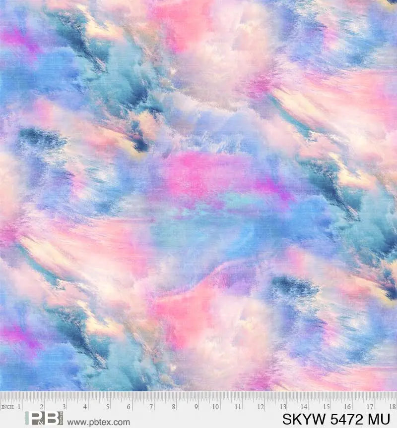 Multi Bright Sky Cotton Wideback Fabric per yard P&B Textiles