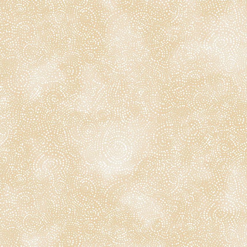 Ecru Solstice Serene Swirls Flannel Wideback Fabric per yard