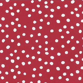 Basics Irregular Dots Lipstick Red Cotton 44"/45" Fabric Per Yard