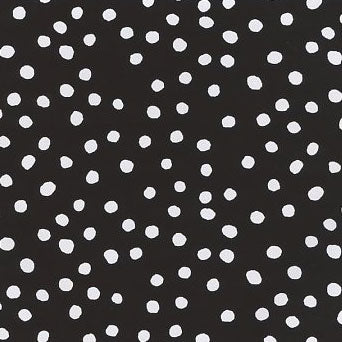Basics Irregular Dots Black Cotton 44"/45" Fabric Per Yard