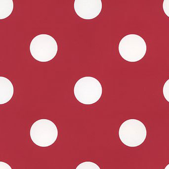 Basics Large Dots Lipstick Red Cotton 44"/45" Fabric Per Yard