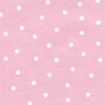 Basics Pink Polka Dots Cotton 44"/45" Fabric Per Yard
