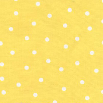 Basics Yellow Polka Dots Cotton 44"/45" Fabric Per Yard