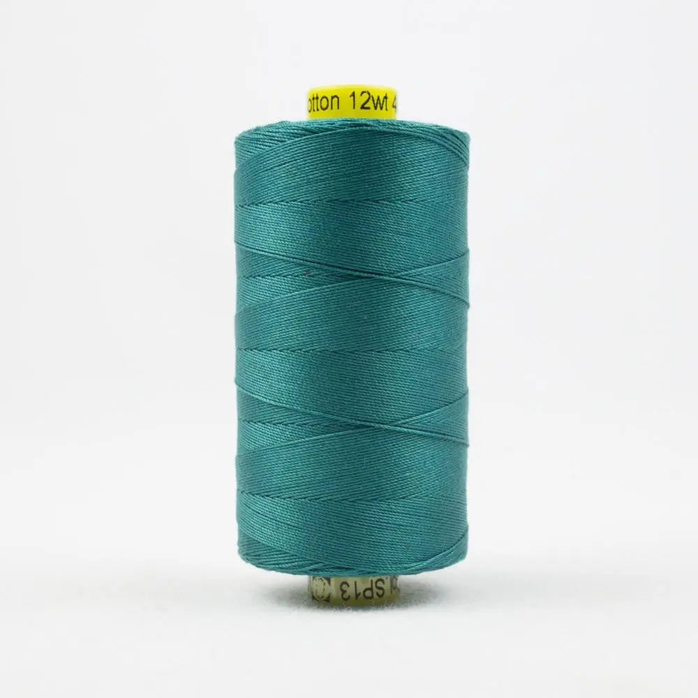 SP13 - Spagetti™ 12wt Egyptian Cotton Deep Ocean Green Blue Thread WonderFil USA