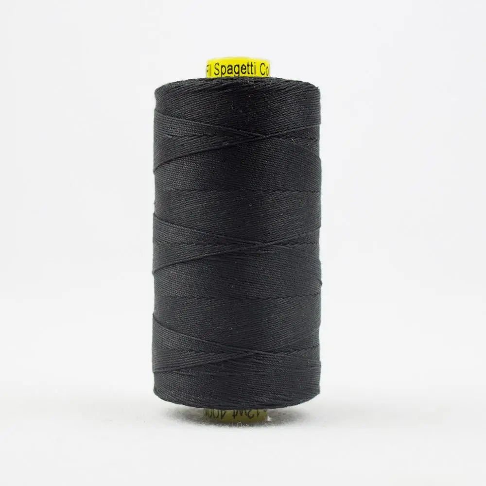 SP200 - Spagetti™ 12wt Egyptian Cotton Black Thread WonderFil USA