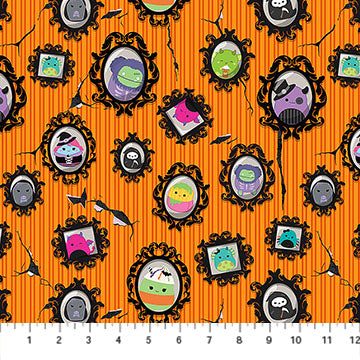 Orange Portraits Boo Squad Squishmellow Cotton 44"/45" Fabric Per Yard