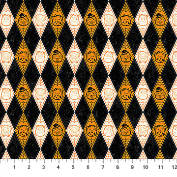 Black Multi Harlequin Boo Squad Squishmellow Cotton 44"/45" Fabric Per Yard