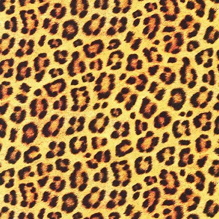 Yellow Animal Kingdom Cheetah Sateen Cotton Wideback Fabric ( 2 1/2 yard pack) - Linda's Electric Quilters