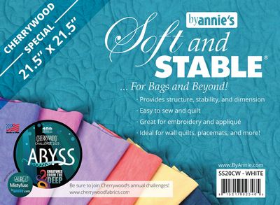 ByAnnie Soft and Stable® Cherrywood Special Cut 21.5" x 21.5" White Foam Stabilizer