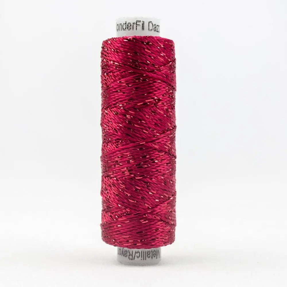 Red Rose Thread SSDZ1168 - Dazzle™ 8wt Rayon Bright Rose Thread - Linda's Electric