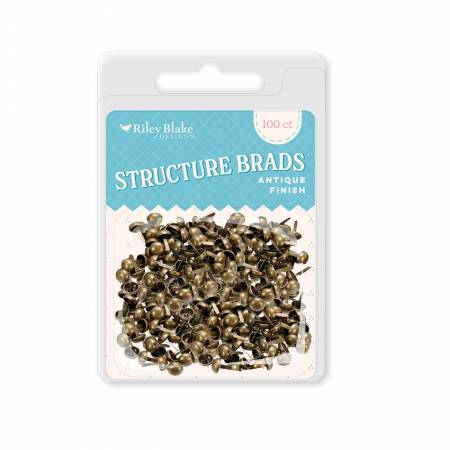 Riley Blake miniature brads antique bronze 100 pieces