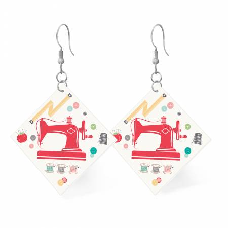 Riley Blake leather square earrings My Happy Place