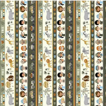 Safari Adventure - Stripe Panel (24"x44") The Fabric Company