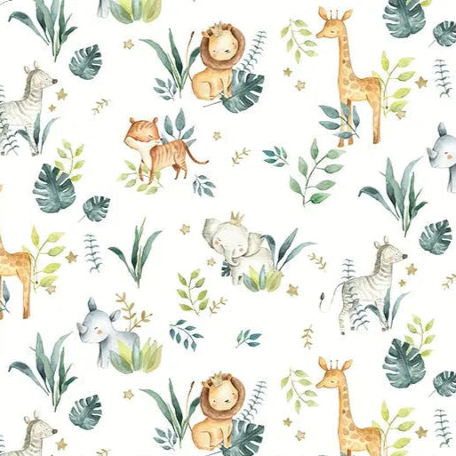 Safari Babies Digital Cuddle Multi Fabric per yard - Linda's Electric Quilters