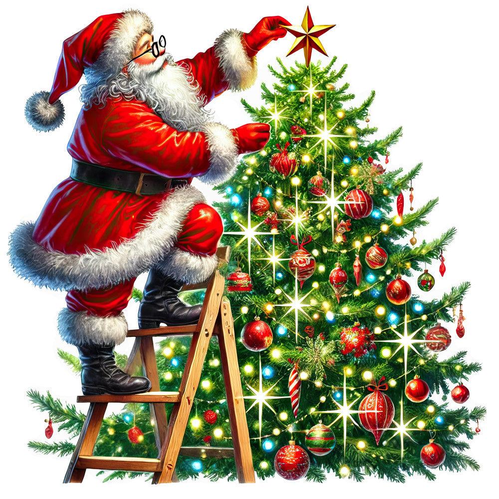 Santa Claus Scenes Fabric Panel 9 QuiltingFabricPanels