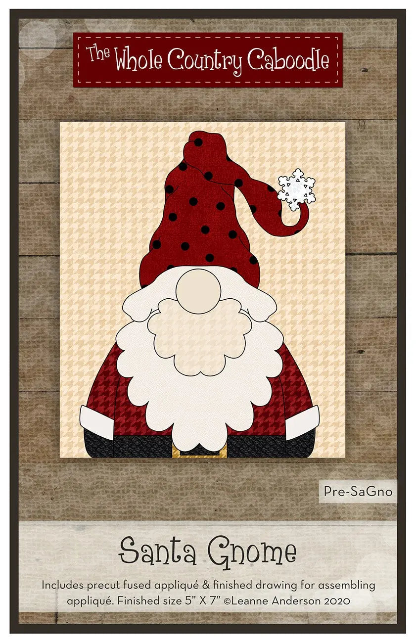 Santa Gnome Precut Fused Applique Pack - Linda's Electric Quilters