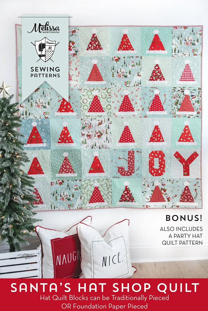 Santa's Hat Shop Quilt Pattern Checker Distributor