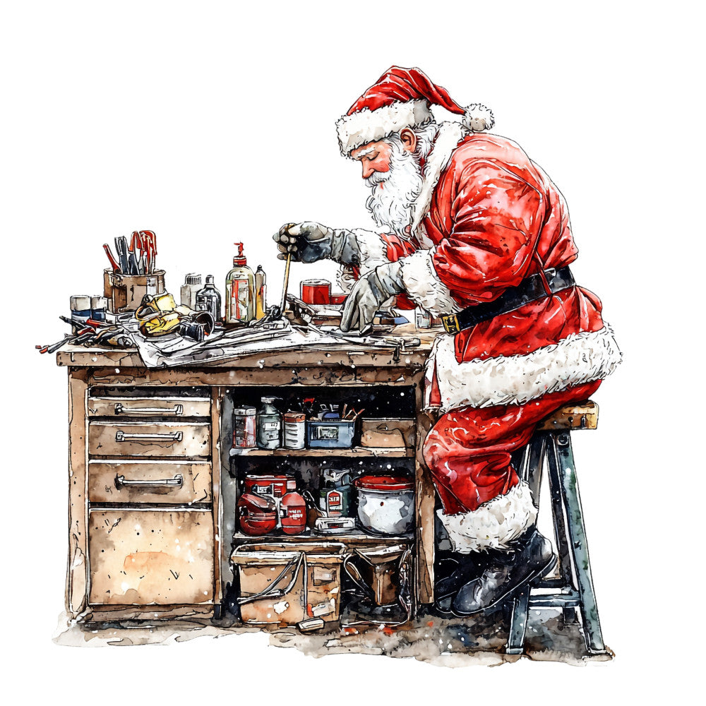 Santas Day Off Fabric Panel 26 QuiltingFabricPanels