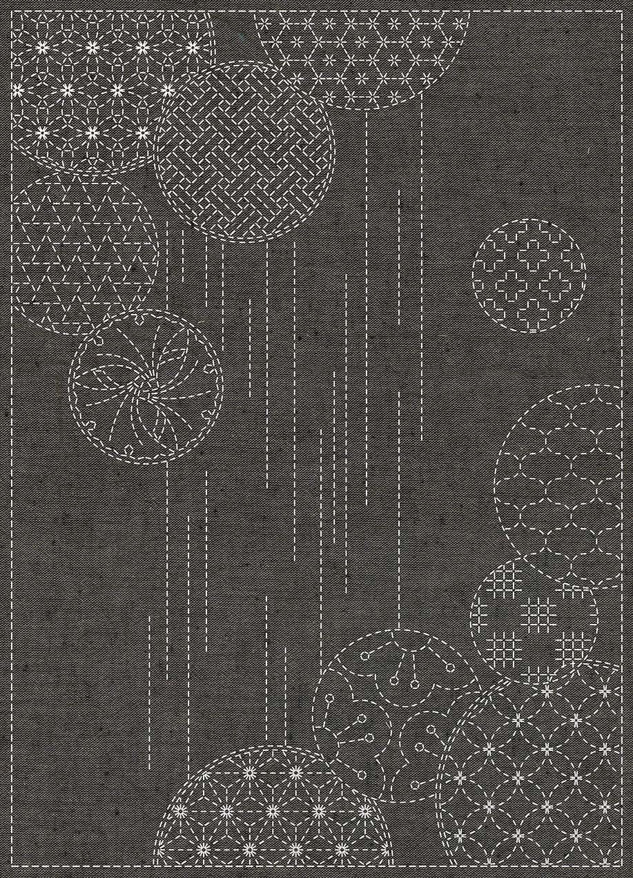 Sashiko Cloth-Yarn Dyed Nep Windchimes Brown