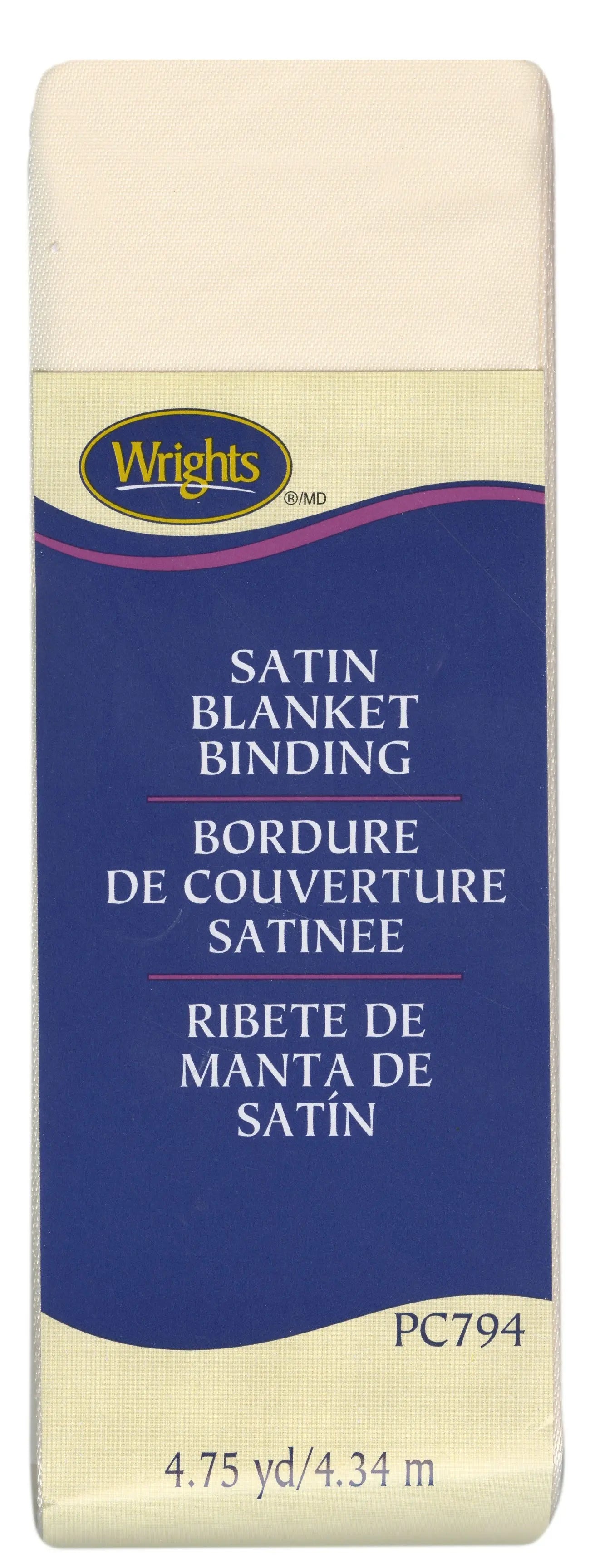 Satin Blanket Binding Ivory Checker Distributor