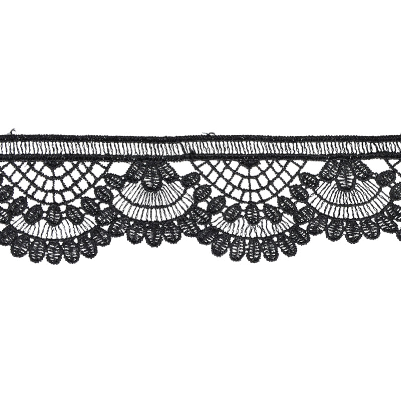 Scalloped Venise Lace Trim, 1 1/2-inch X 5 Yards – Floral Fan Crochet Lace for Bridal, Sewing & Home Décor