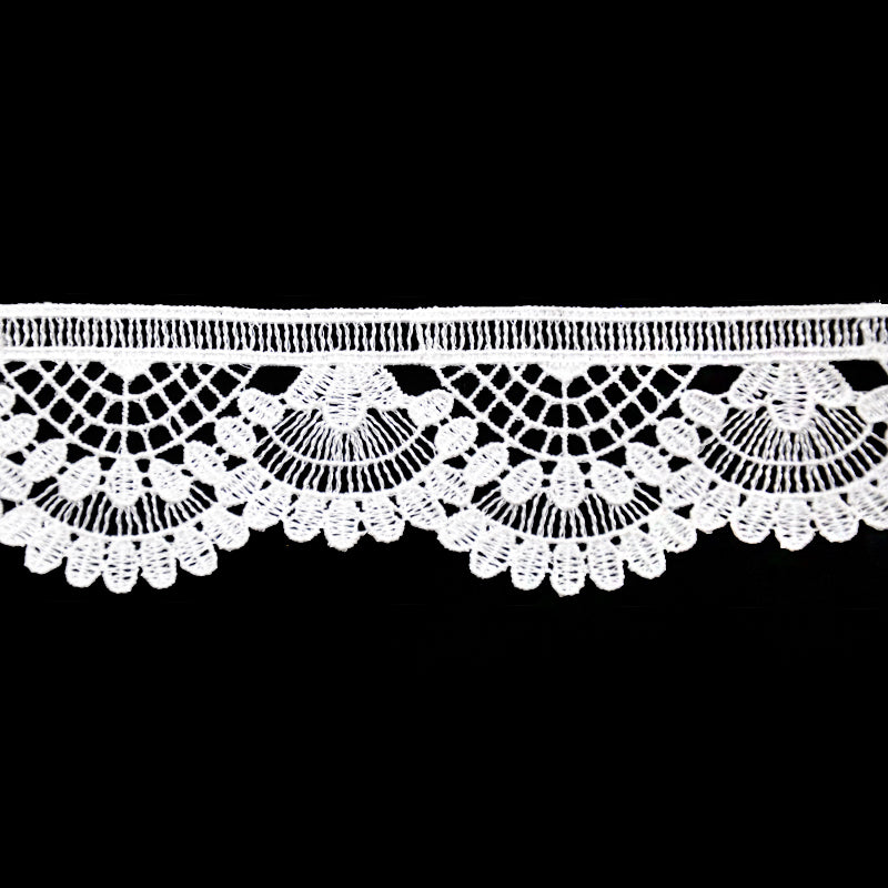 Scalloped Venise Lace Trim, 1 1/2-inch X 5 Yards – Floral Fan Crochet Lace for Bridal, Sewing & Home Décor