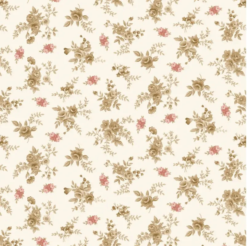 Natural Sunwashed Romance Ditsy Floral Cotton Wideback Fabric per yard 