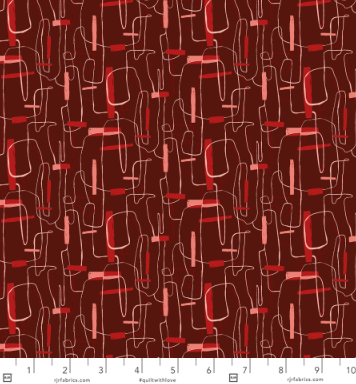 Brushstrokes Currant Red blender quilting fabric by RJR Fabrics