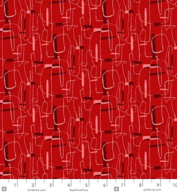 Brushstrokes Tomato Red blender quilting fabric by RJR Fabrics