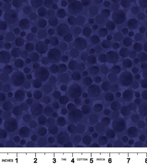 Navy Blue Bumbleberries blender quilting fabric by Lewis & Irene