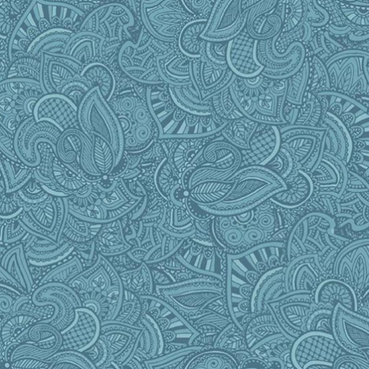 Pond Country Fresh blue paisley quilting fabric by Sarah J Maxwell for Andover Fabrics