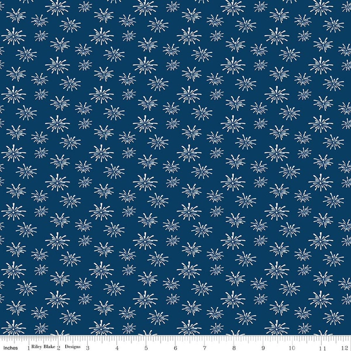 Seasonal Basics Fireworks Denim 44"/45" Cotton Fabric Per Yard