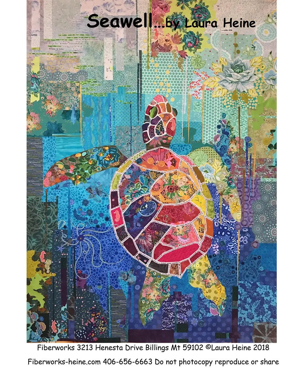 Seawell Sea Turtle Collage - Linda's Electric Quilters