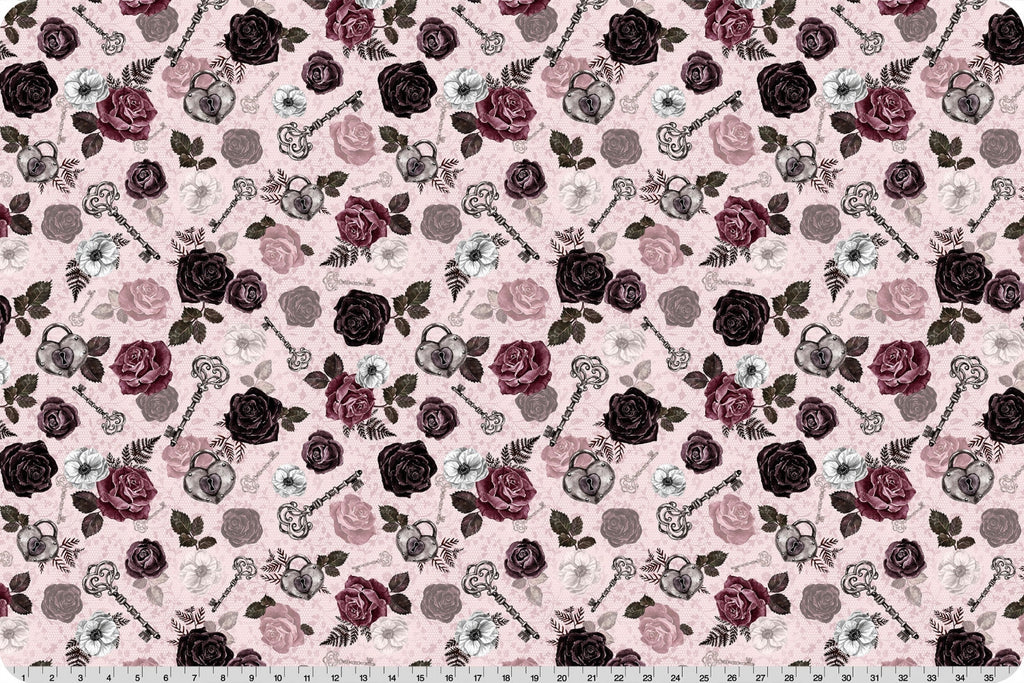 Thread Fiber Zoomed In Secret Crush Black Cherry Digital Cuddle Fabric Per Yard - Linda's ...