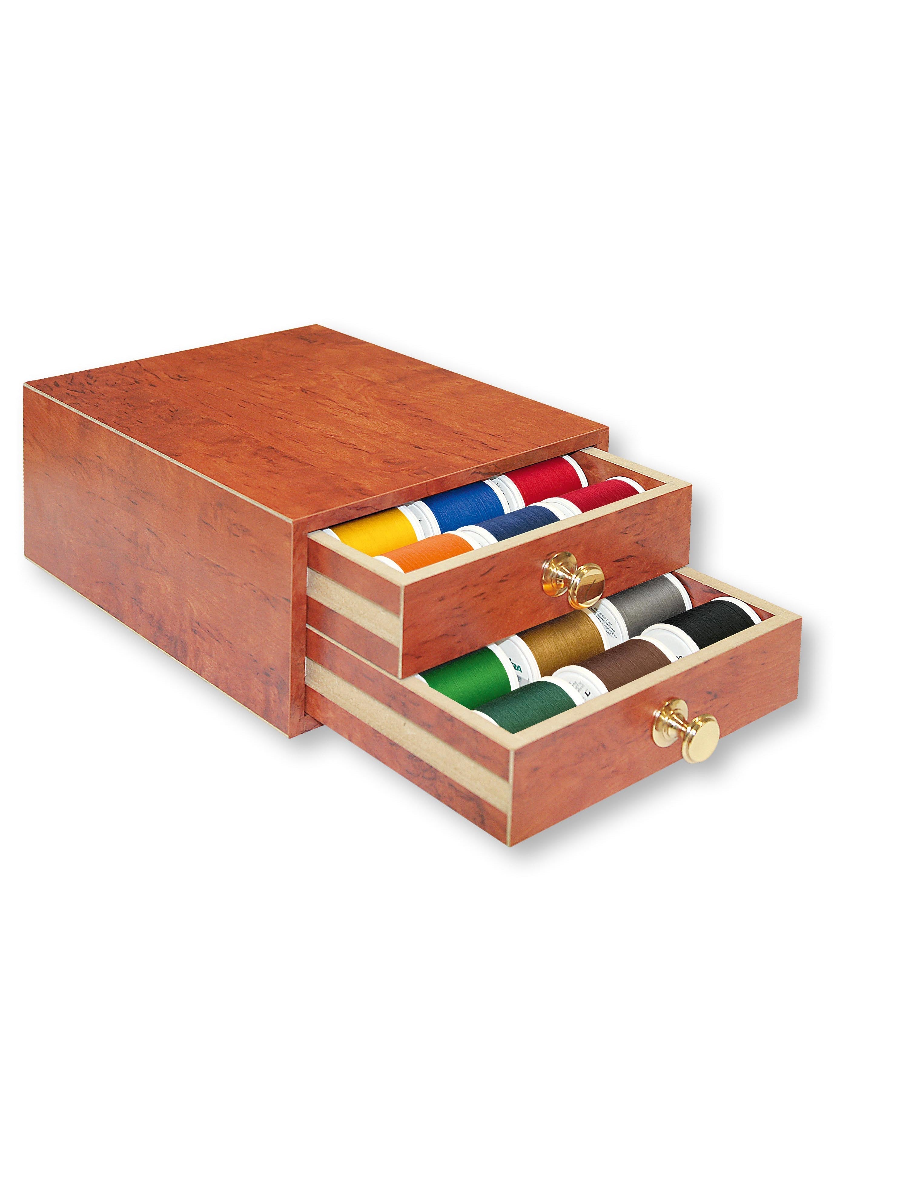 Sensa Green 40 - Mini 2-Drawer Treasure Chest, 1100-yard (1000m) spools, 30 Colors