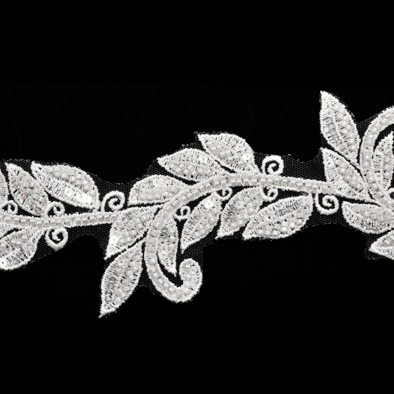 Sequin Embroidered Trim - 2 1/4" Width (10 YDS)-BR-474-27