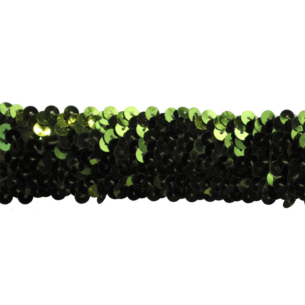 Sequin Trim 1-1/2-Inch Wide Polyester Stretchable Sequin Trim Rolls for Arts and Crafts, 10-Yard BQ-303