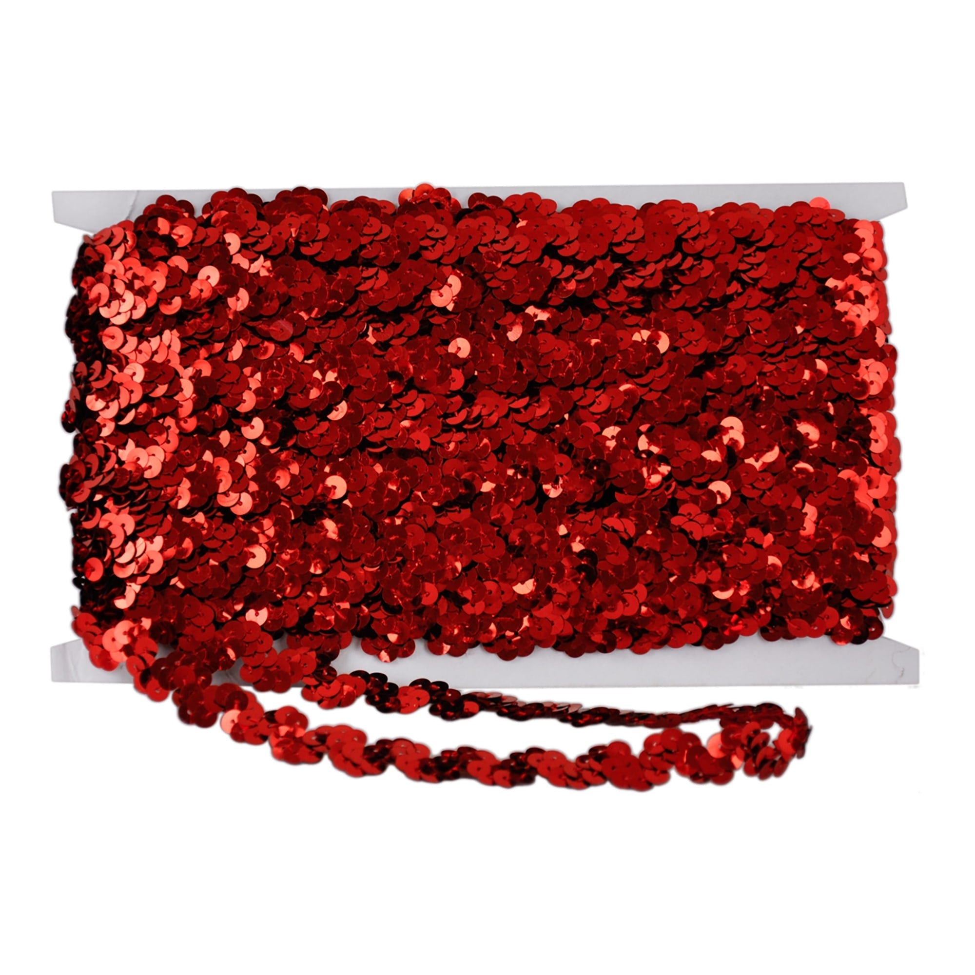Sequin Trim 1/2-Inch Wide Polyester Non Stretch Rolls for Arts and Crafts, 25-Yard, BQ-304