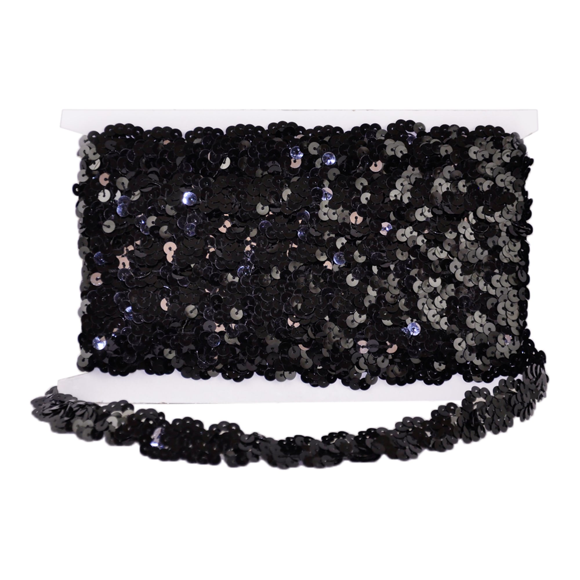 Sequin Trim 1-Inch Wide Polyester Non Stretch Sequin Trim Rolls for Arts and Crafts, 10-Yard