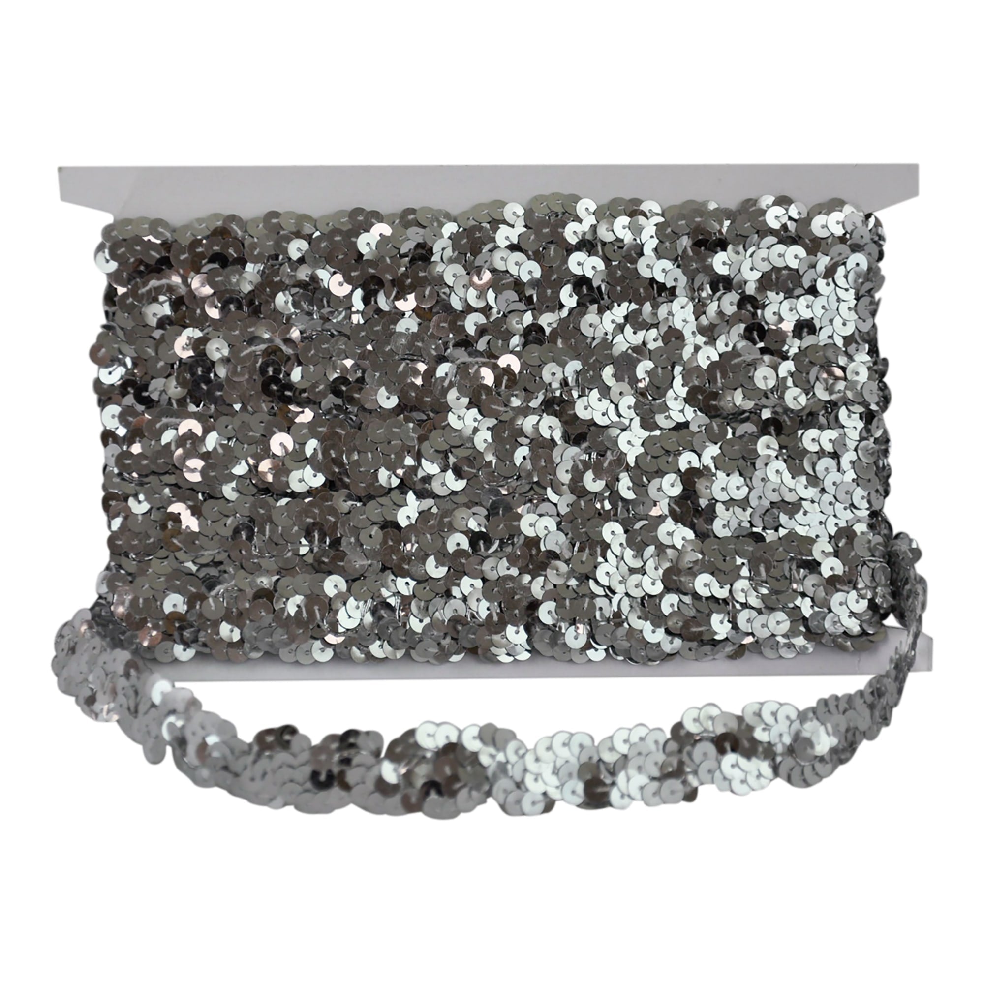 Sequin Trim 1-Inch Wide Polyester Non Stretch Sequin Trim Rolls for Arts and Crafts, 10-Yard