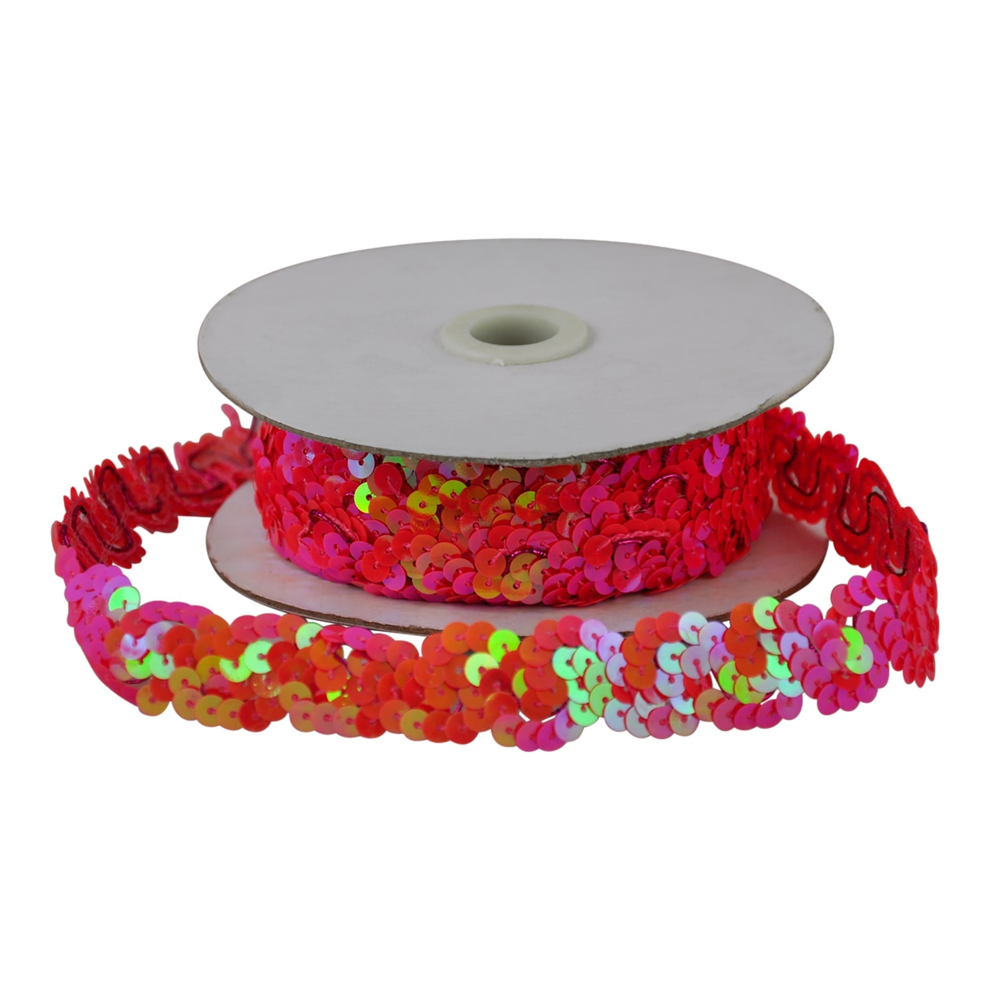 Sequin Trim 1-Inch Wide Polyester Non Stretch Sequin Trim Rolls for Arts and Crafts, 10-Yard