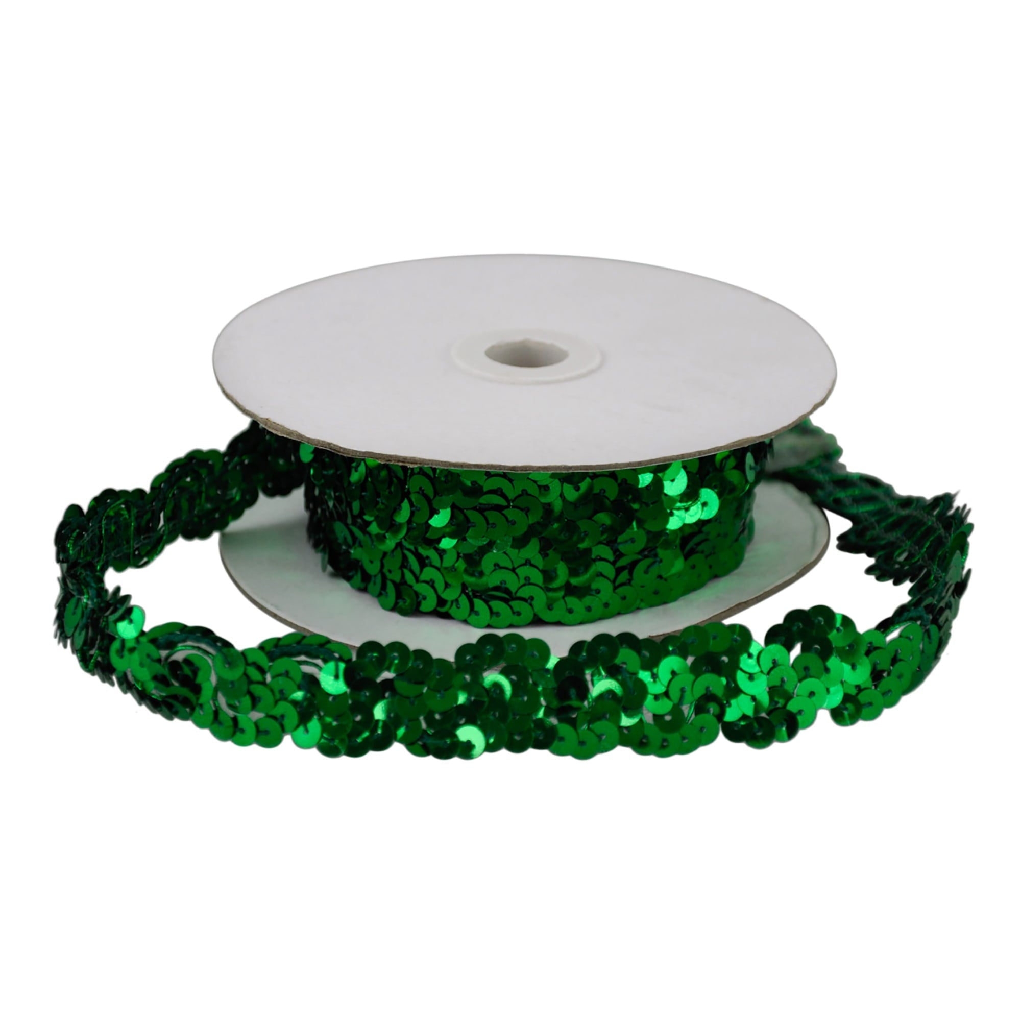 Sequin Trim 1-Inch Wide Polyester Non Stretch Sequin Trim Rolls for Arts and Crafts, 10-Yard