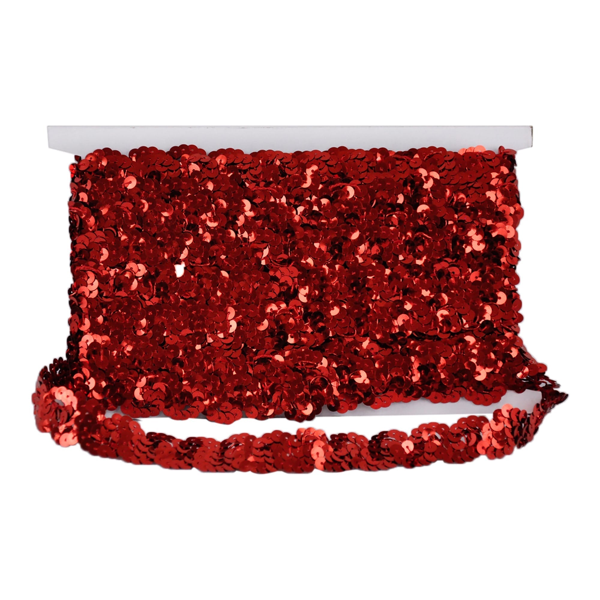 Sequin Trim 1-Inch Wide Polyester Non Stretch Sequin Trim Rolls for Arts and Crafts, 10-Yard